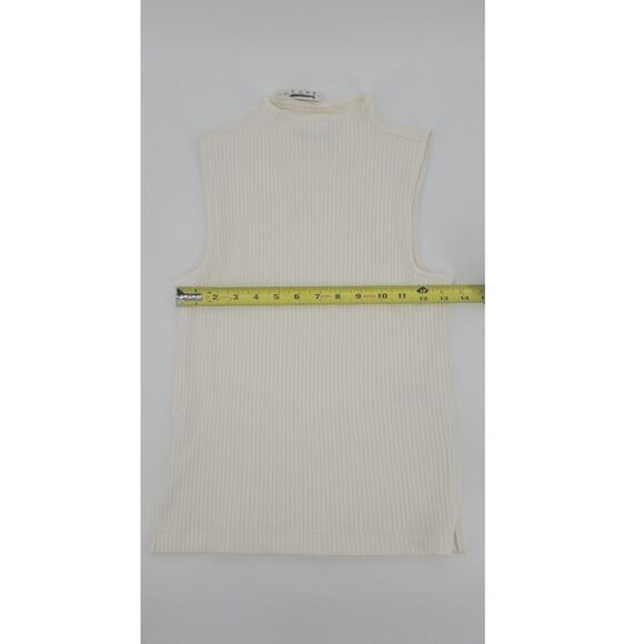 NWT Madewell Side-Slit Mockneck Tank Cream Size XS Retail $48 - Picture 7 of 7